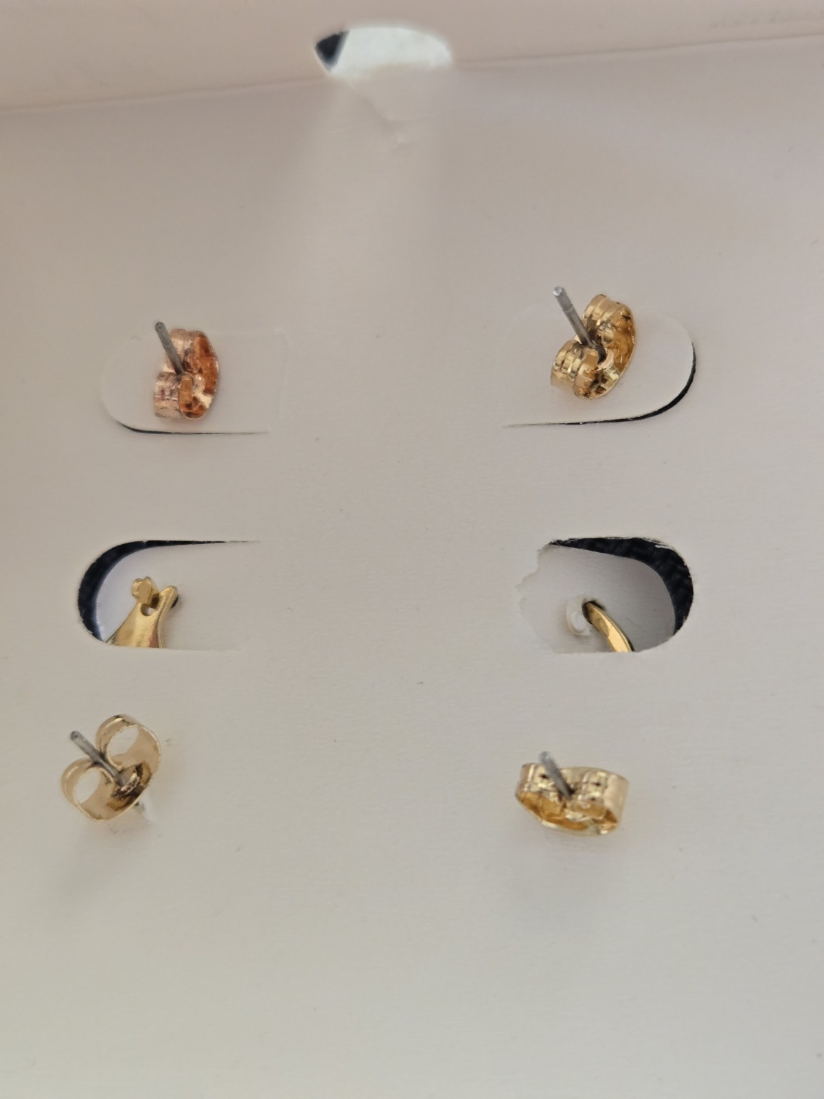 Peermont Jewelry 18k Gold Plated Stud Earrings Set(3 Pairs Of Earrings) New