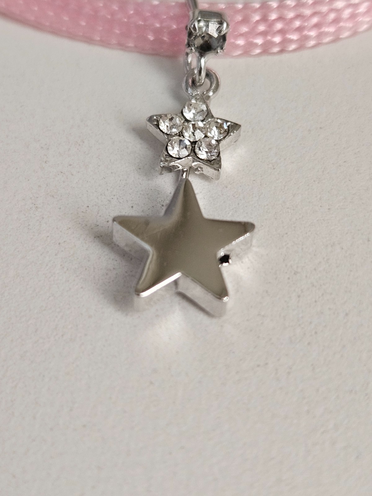 Silver-tone dangle stars earrings