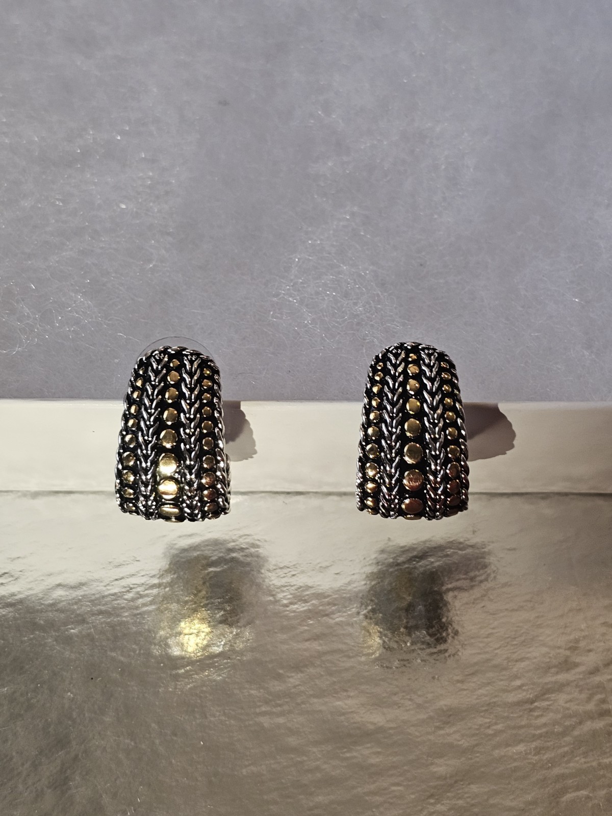Jewels by Park Lane ENTOURAGE earrings in silver and gold