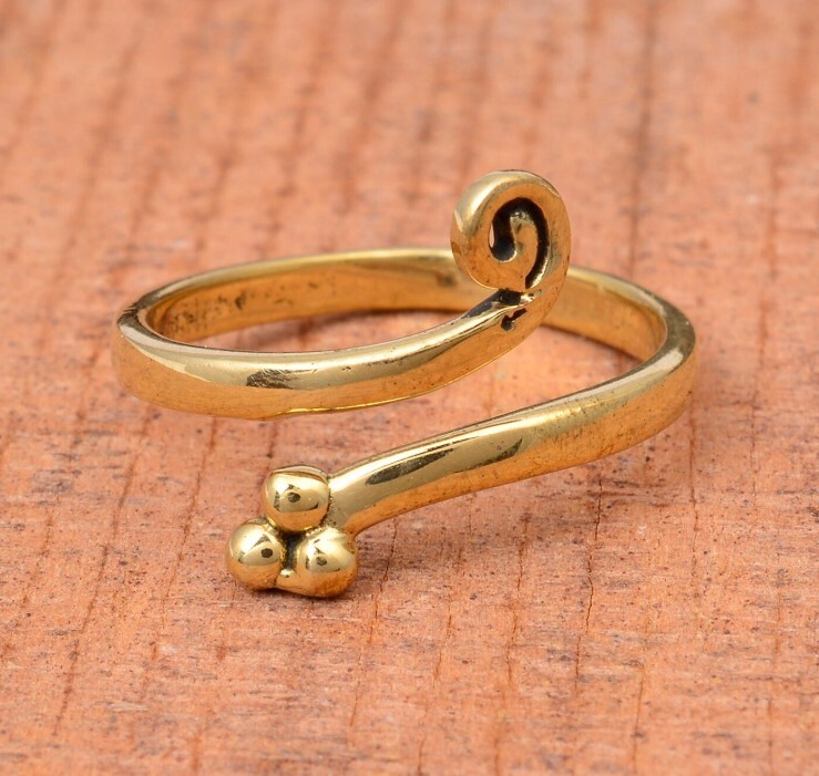 Birthday Gift For Women’s Fancy Adjustable Toe Ring Solid Metal 925 Silver