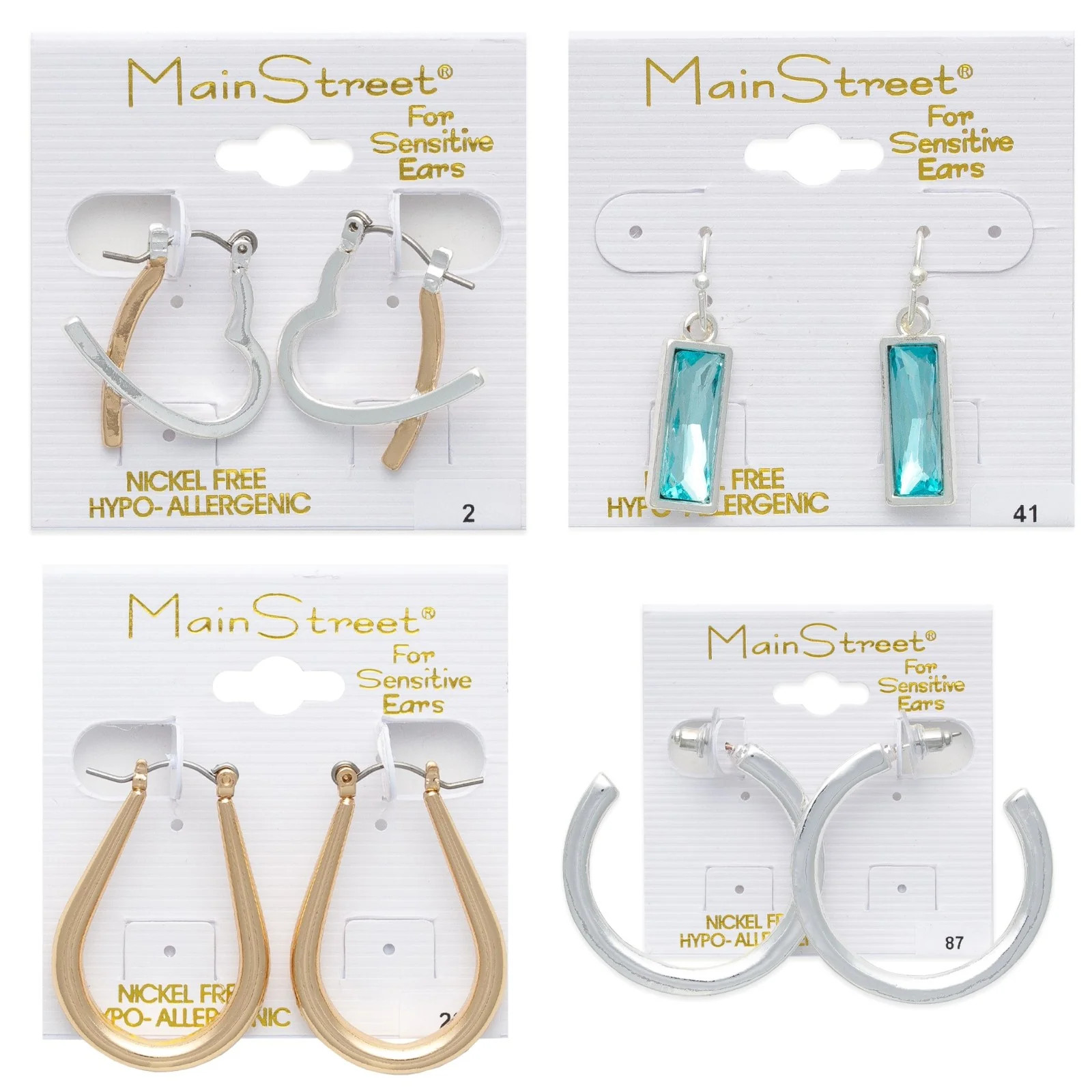 Main Street Earrings 4 Pair Saver Pack