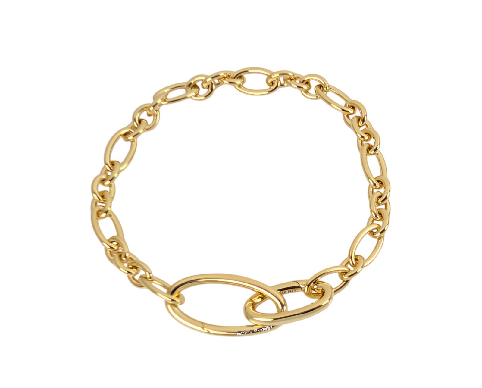 NEW 100% Authentic PANDORA 14k Gold Openable Oval Link Chain Bracelet 564678C00