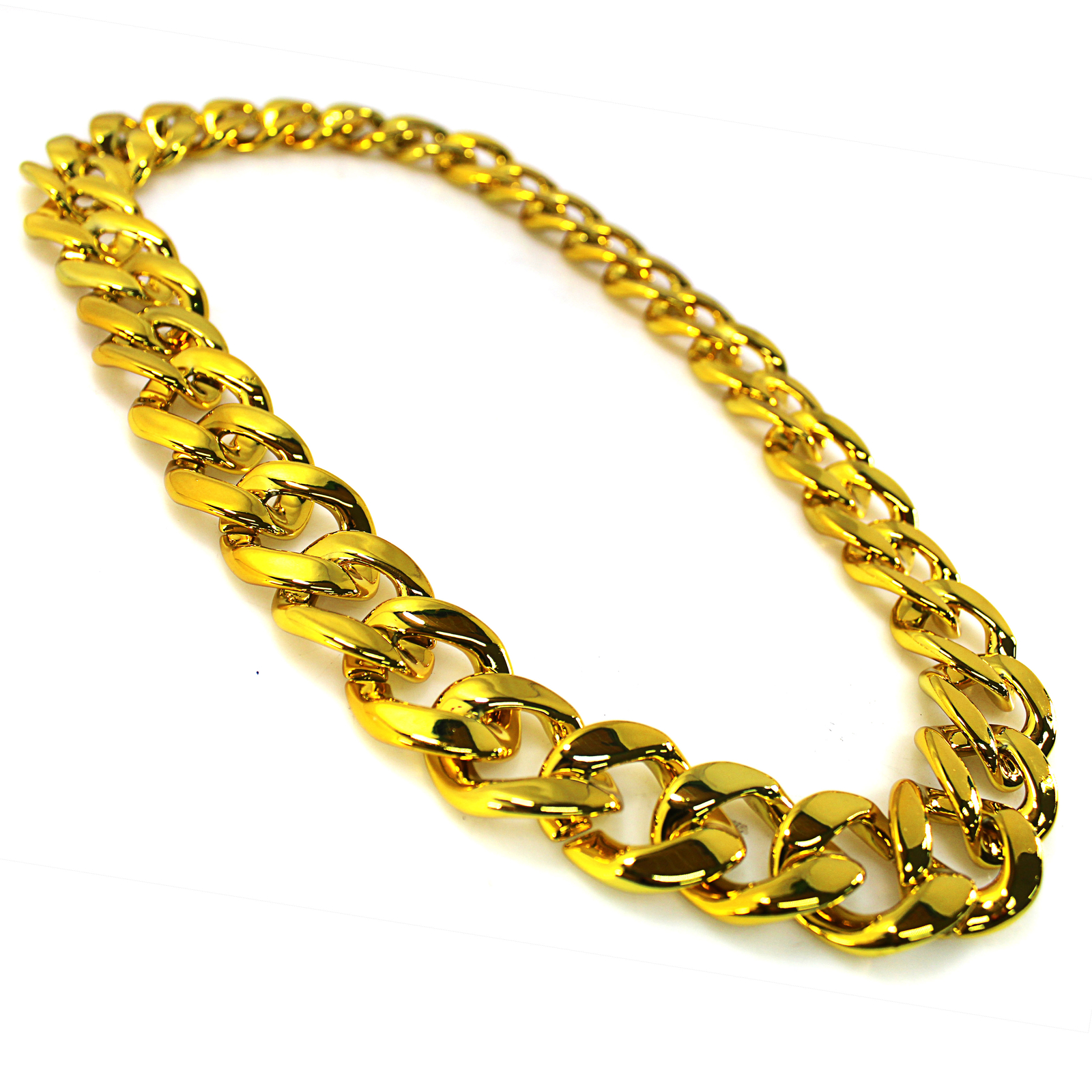 Official Big Jeff Audio 32″ Cuban Link Plastic Fake Gold Chunky Chain Necklace