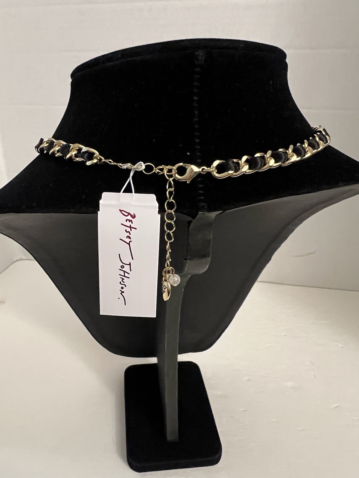 Betsey Johnson Necklace Gold Tone Chain Best In Class Detachable Brooch Tie NWT