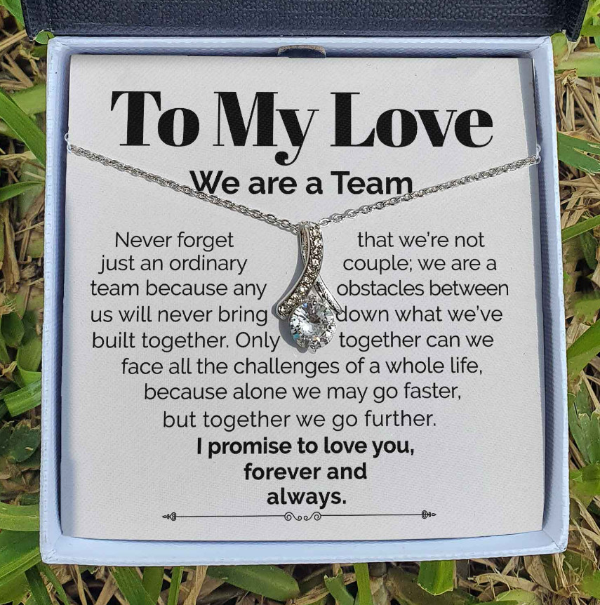To My wife ribbon Necklace Meaningful Gift From husband birthday anniversary