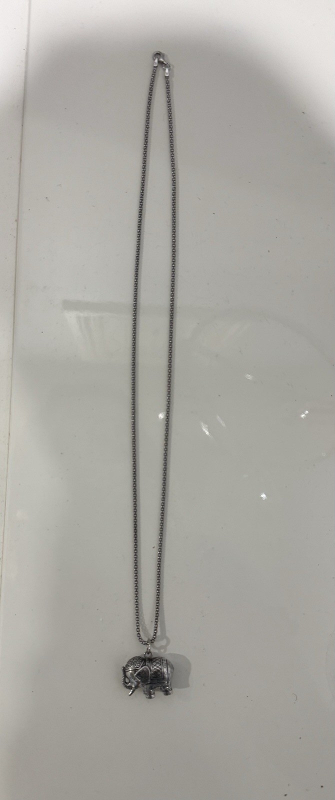 ATI 925 Sterling Silver Elephant Pendant Necklace 14g