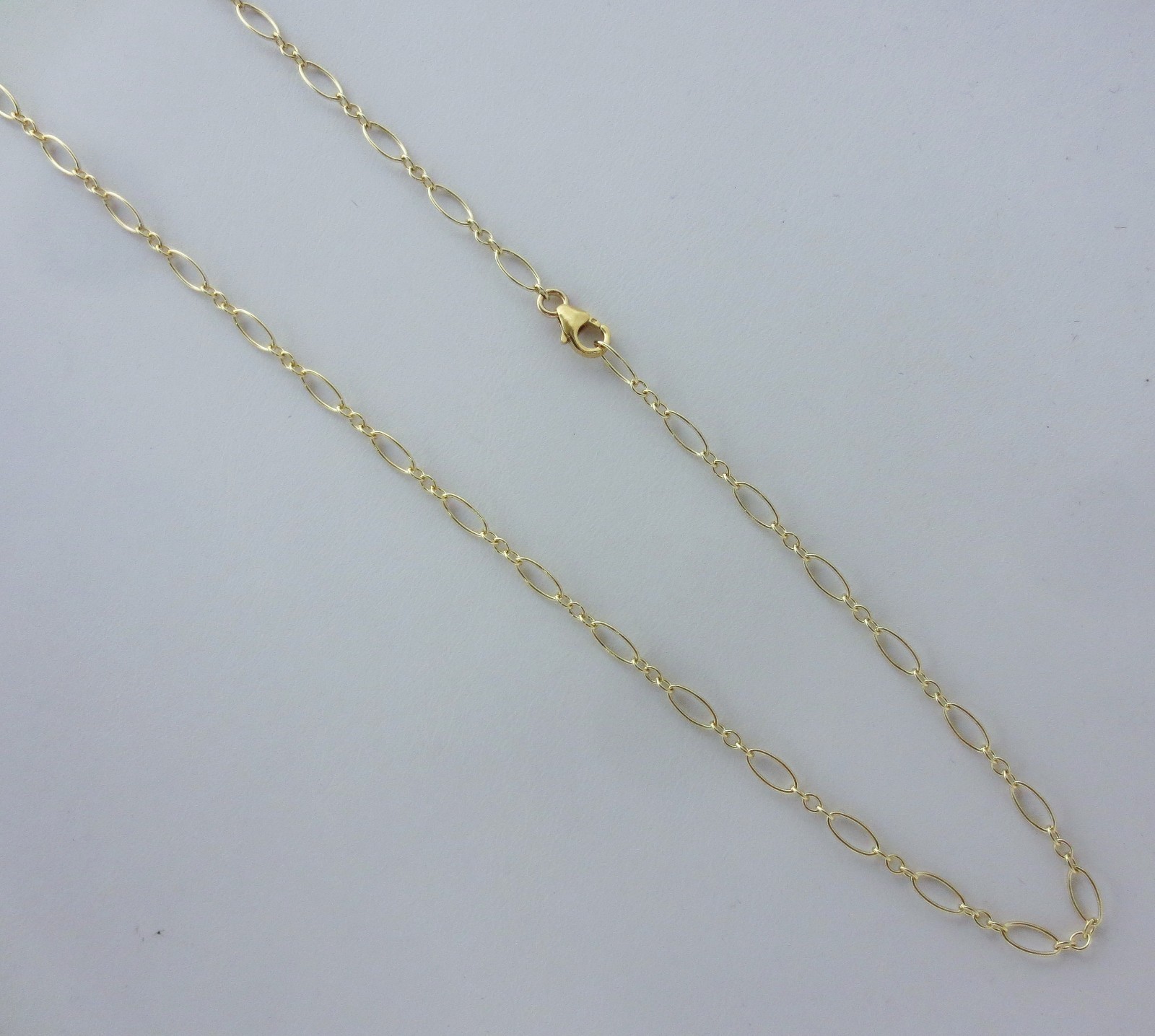 14 to 30 inch, 14k Gold Filled(1/20 of 14k) 3.5mm Flat Oval Link Chain. Necklace