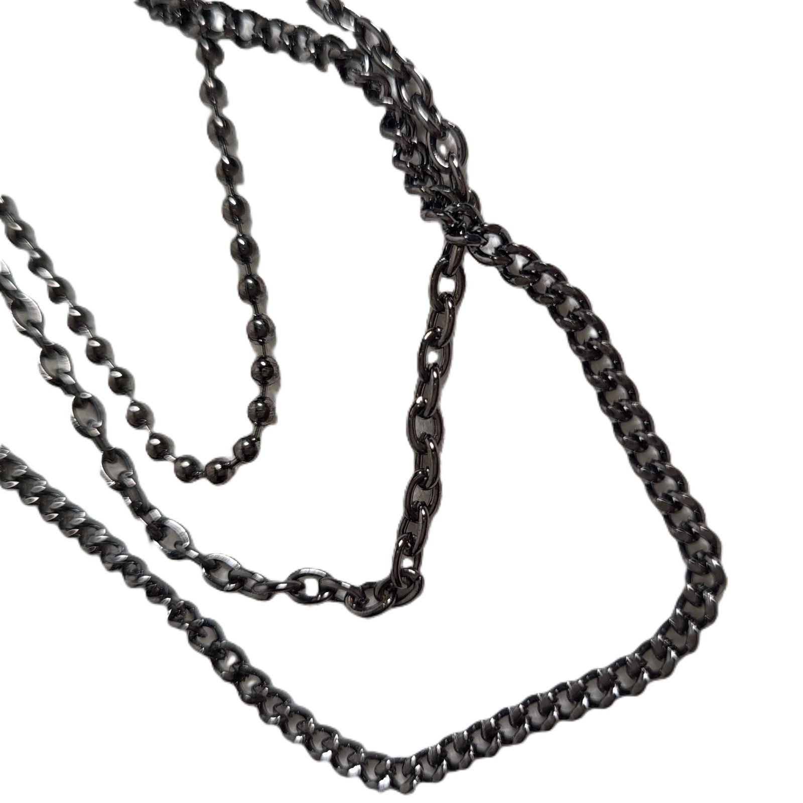 Goth Spider Statement Necklace Halloween Black Rhinestones 18″ Chain Chocker New