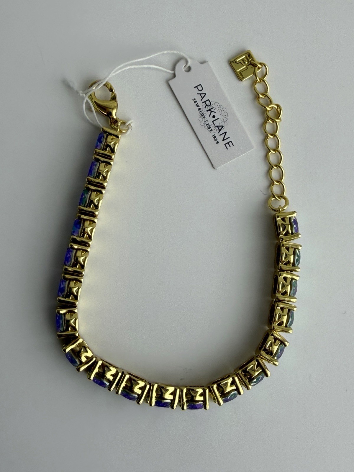 Park Lane PARADISE Impression Ltd Goldtone Iridescent CZ Tennis Bracelet NEW