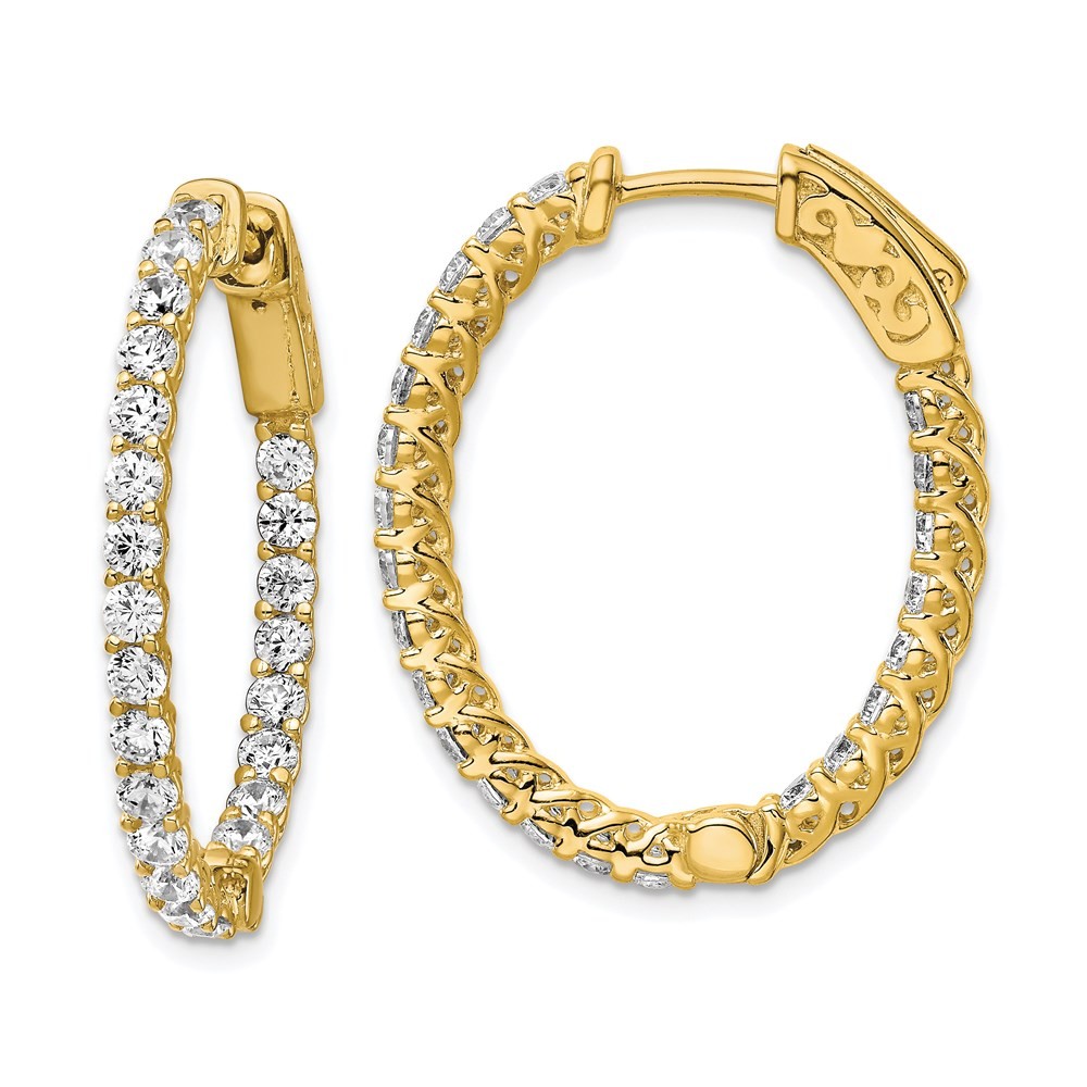 Sterling Shimmer Sterling Silver Gold-tone Flash Gold-plated 46 Stone 2.25mm CZ
