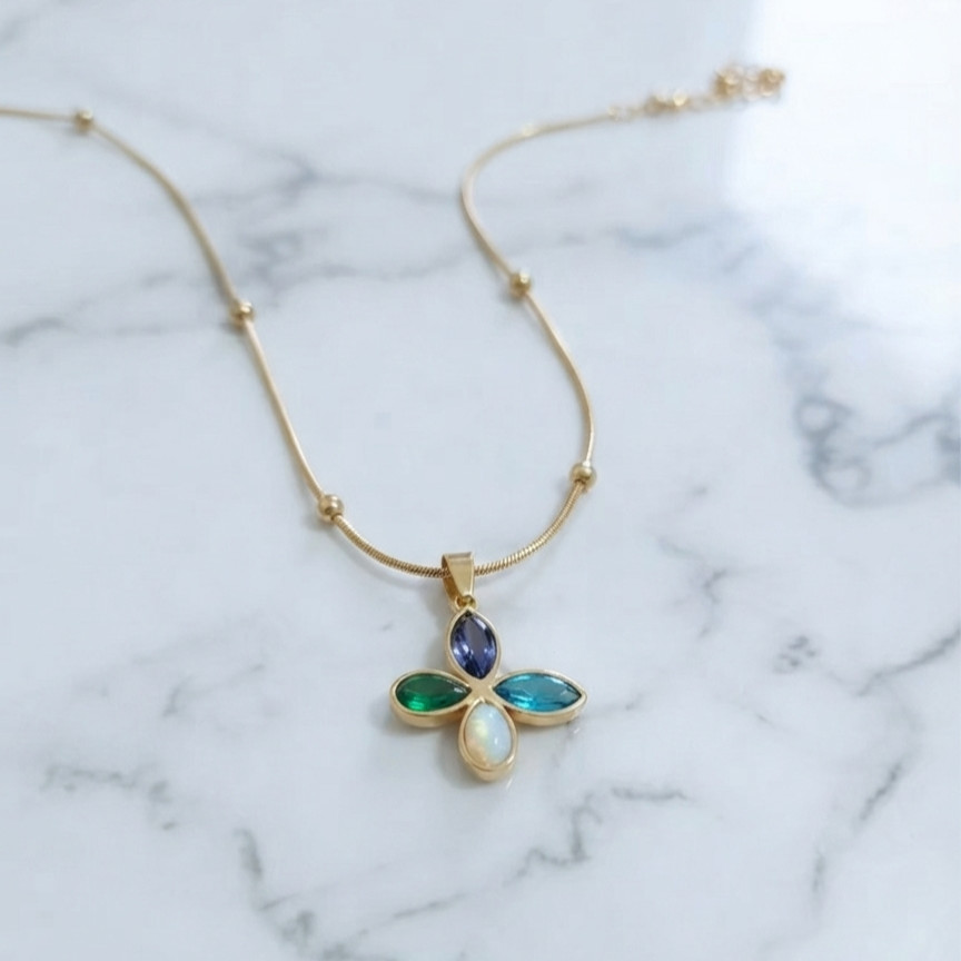 Anti Tarnish Necklace, 18K Gold Plated, Stainless Steel Jewellery, Gift for Her