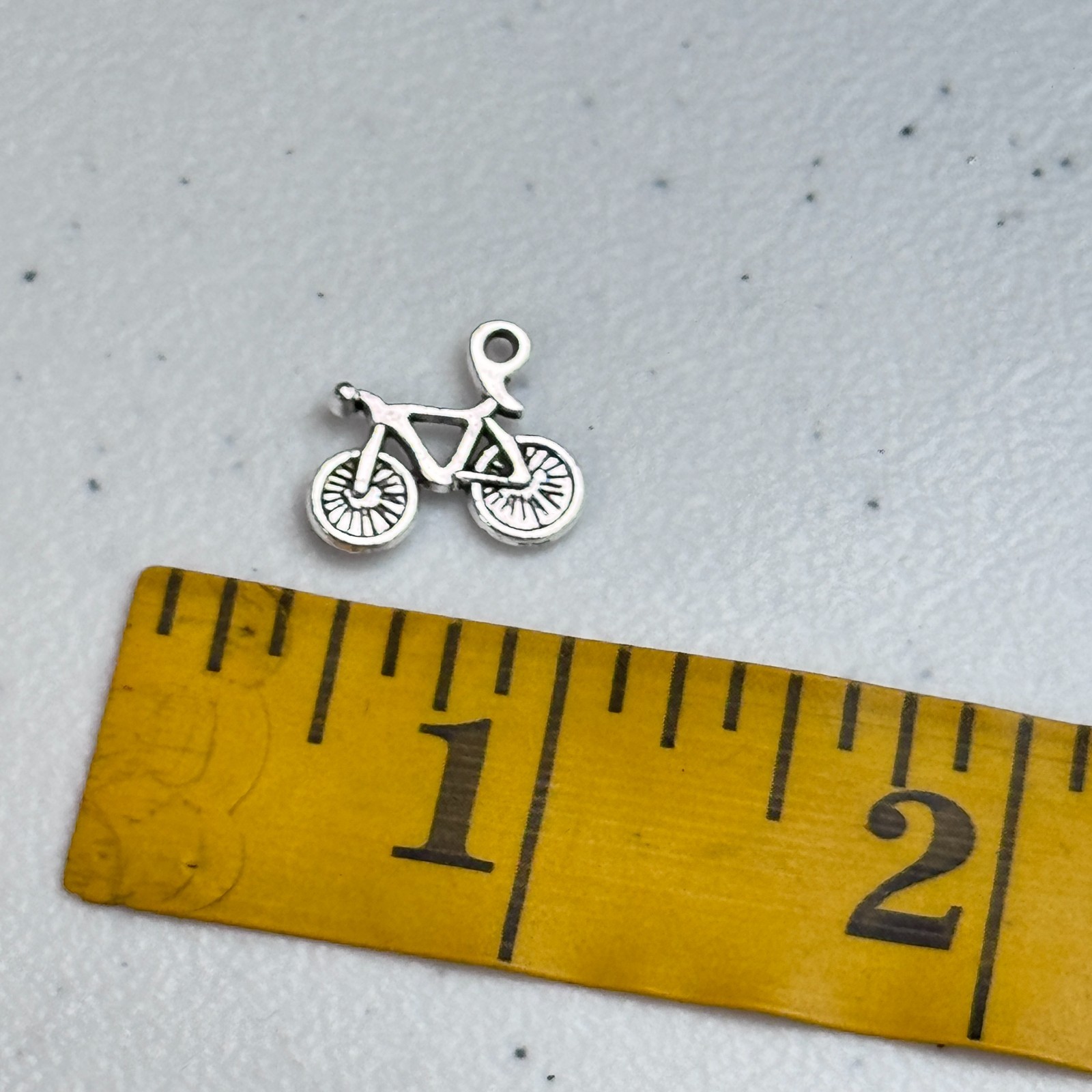 Silver Tone Bracelet Charms Pendant bike bicycle travel transportation 1583-27a