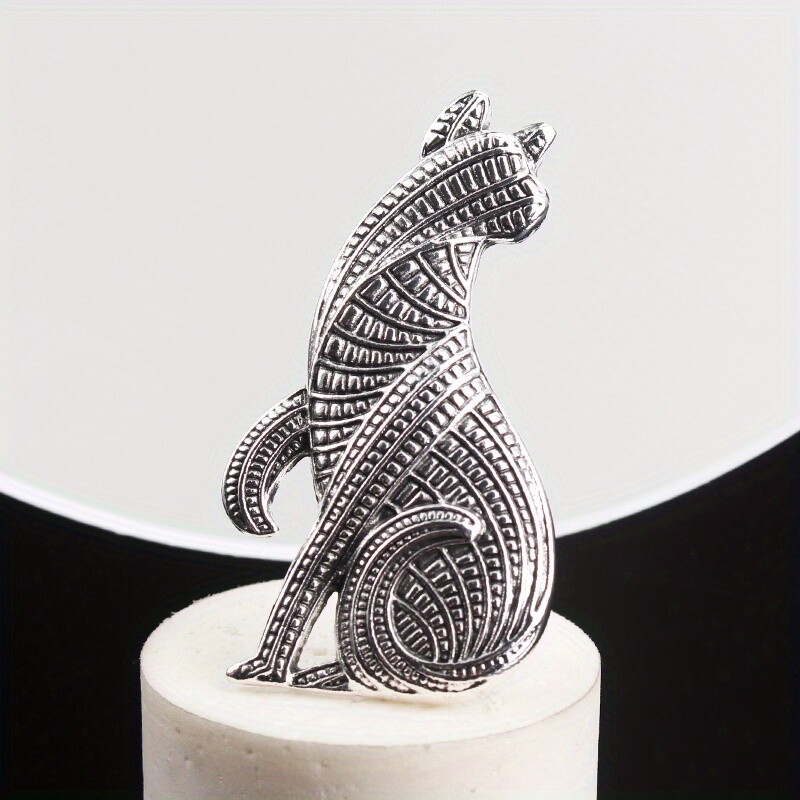 Retro Minimalist Literary Cat Brooch Women Men Jewelry Gift Accessories