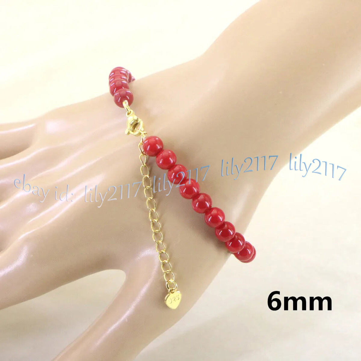 Natural Red Coral Gemstone Round Beads Bracelet 7.5” 4/6/8/10/12/14mm