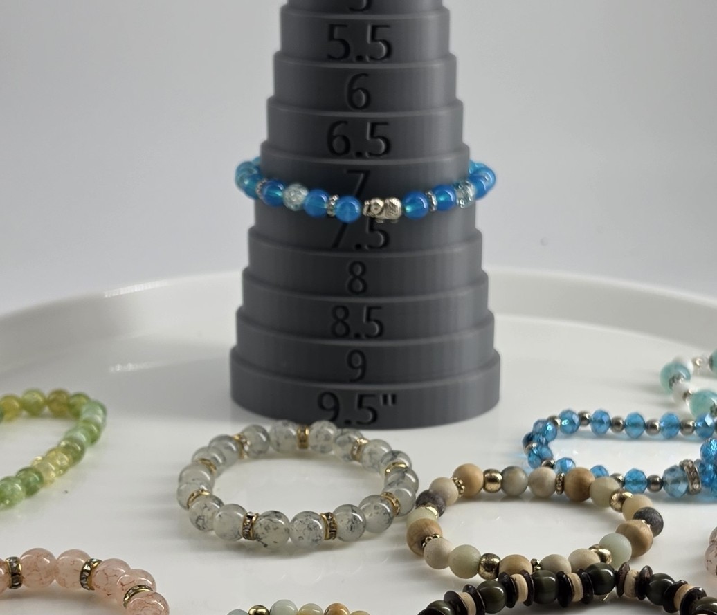 Lot 11 Stretch Bracelets Glass Stone Wood Seed Bead Mixed Colors Most Size 7