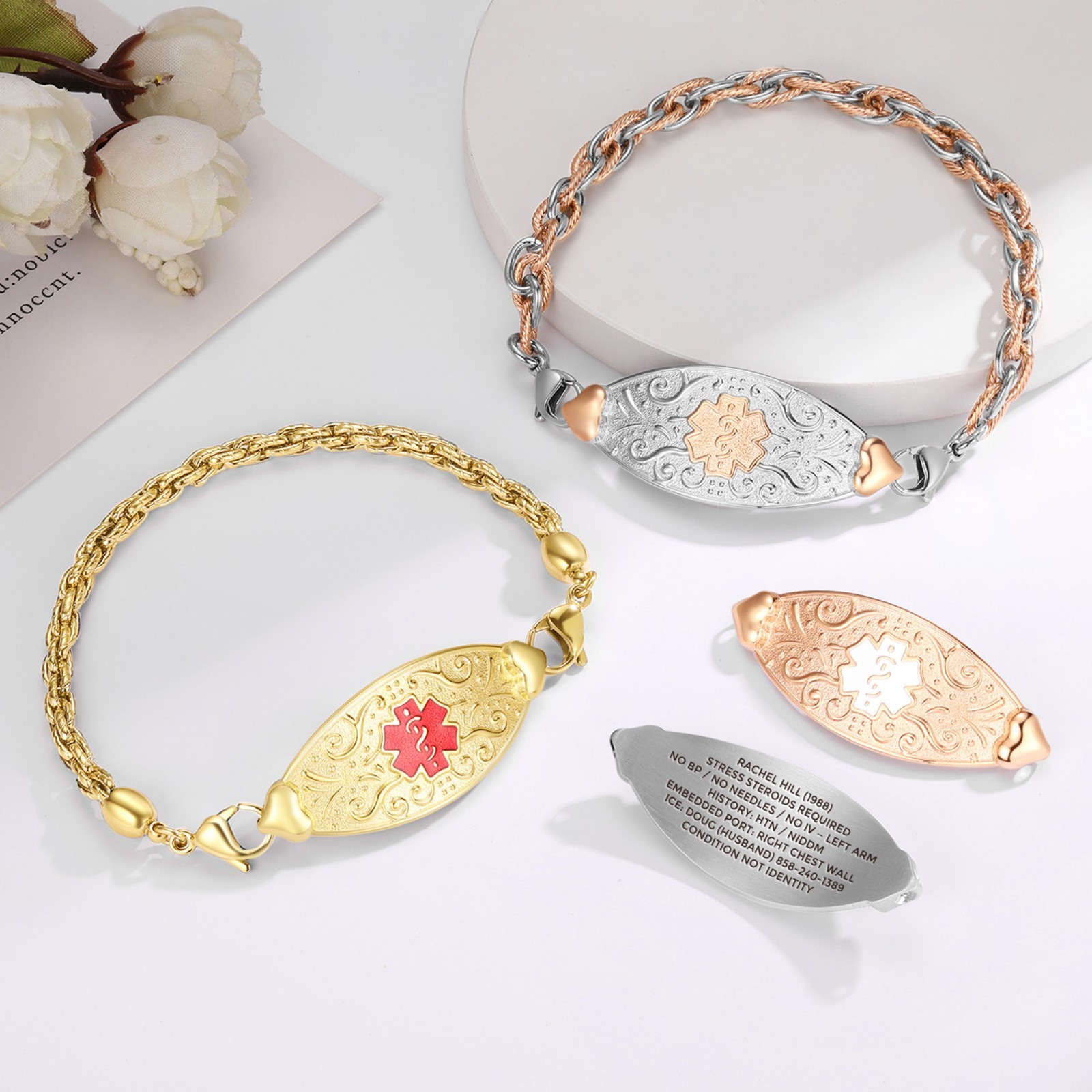 Divoti Custom Engraved Medical ID Alert Bracelets for Women – Style