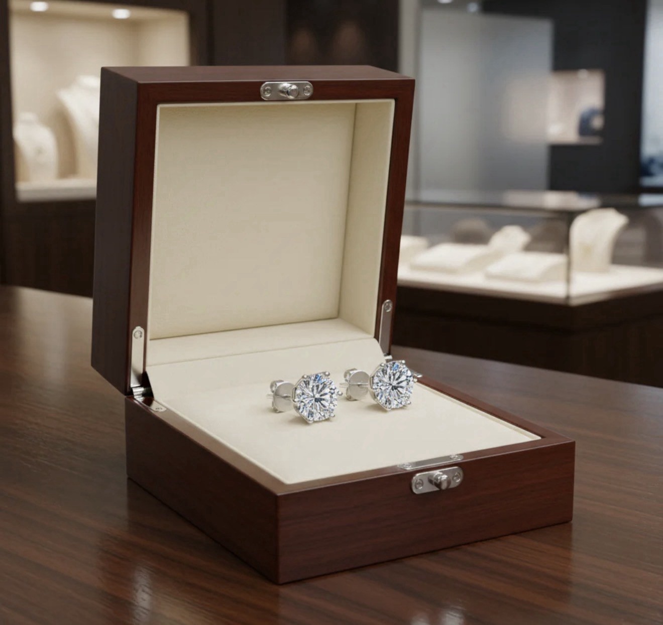 ￼ VVS Moissanite Studd Earings￼