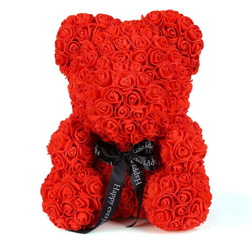 Wedding Rose Teddy Bear With Box For Women Valentines Girlfriend Birthday Gifts