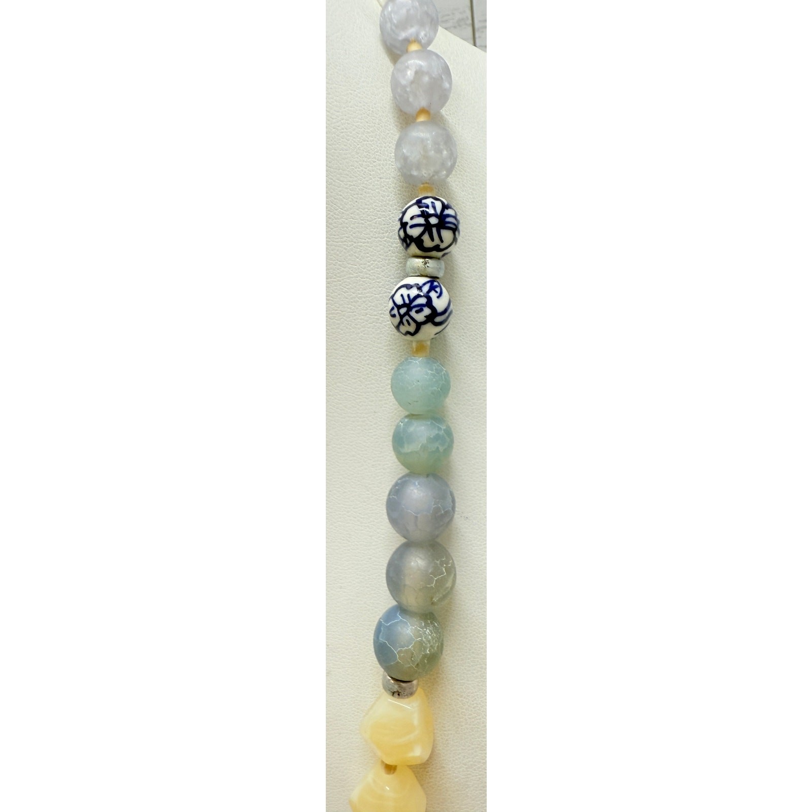 J. Jill Ceramic & Semi-Precious Stone Bead Adjustable Necklace