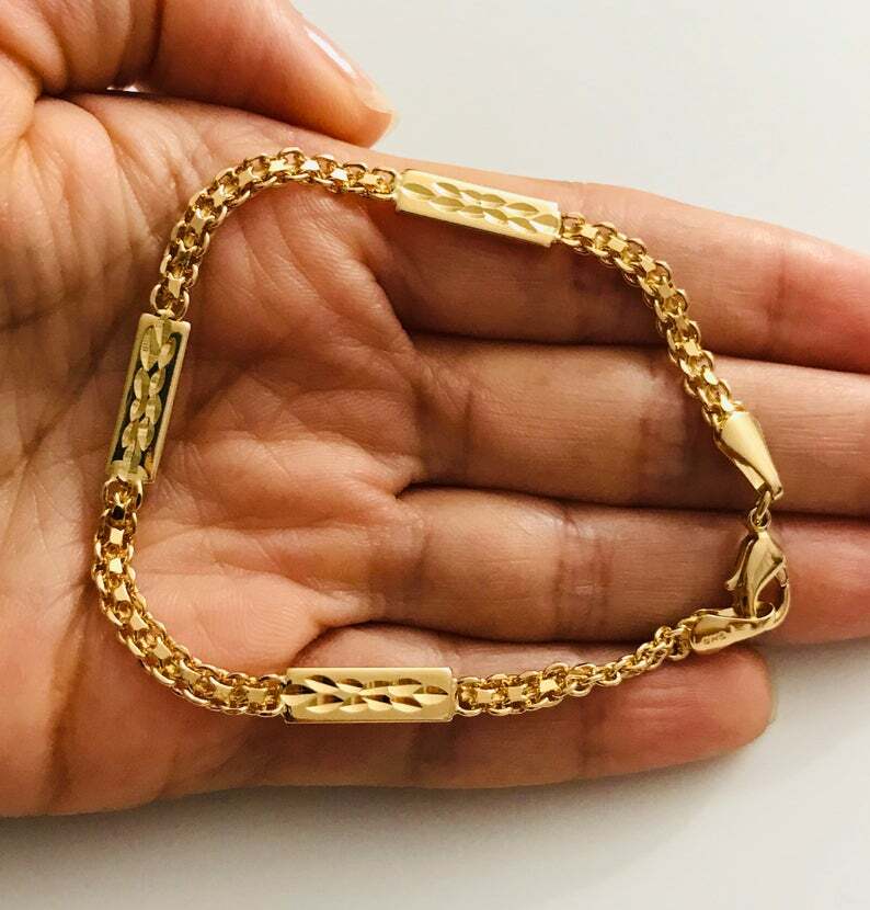 18K GOLD FILLED PLAIN BRACELET 7.5″ / PULSERA DE GOLD FILLED 7.5″ – BR113
