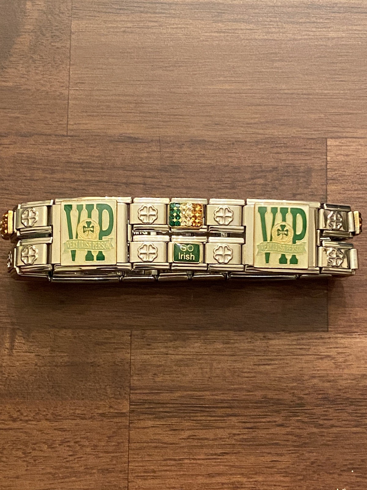 9mm & 18mm Very Irish Person/ St. Patrick’s Day Italian Charm Bracelet New