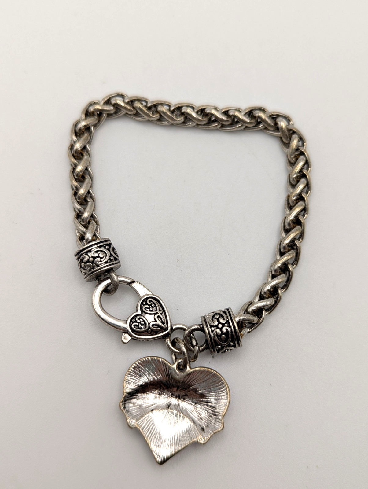 Air Force Charm Sweetheart Bracelet Blue Rhinstones Silver Tone