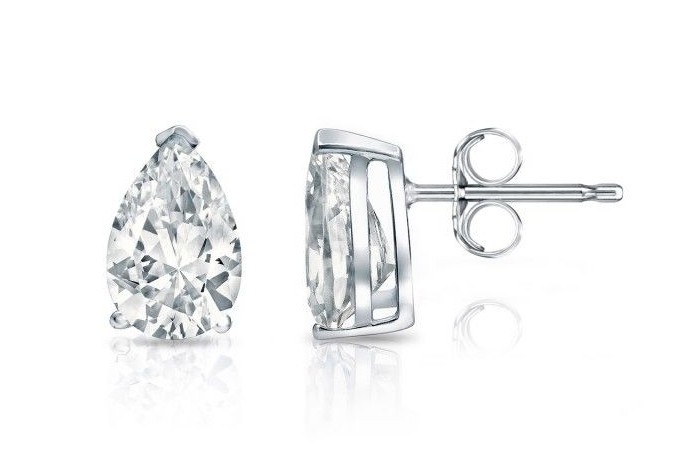 1 Ct Simulated Diamond Stud Earrings Women Earrings 14K Gold Plated Solid Silver