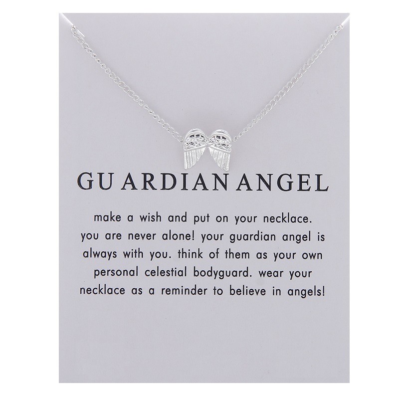 Women’s Fashion Jewelry “Guardian Angel” Silver Pendant Necklace 11