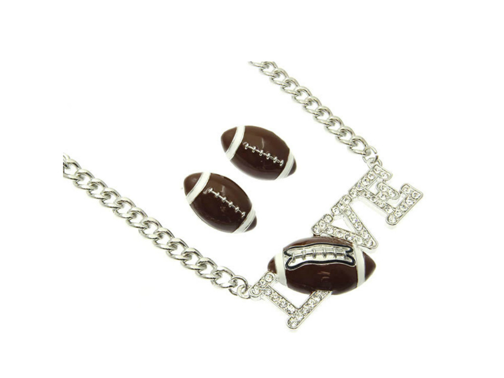 I Love Sports Jewelry Set in Rhodium Tone ~ Gift Idea ~ NEW!