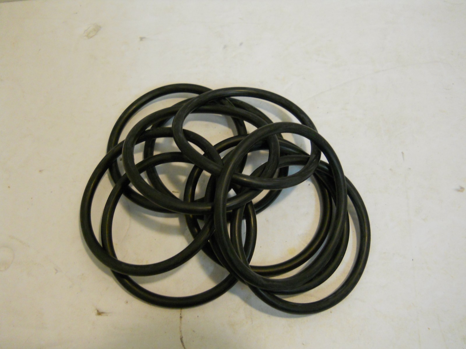 Black 3″ Rubber O-Ring Punk Fashion Steampunk Costume Jewelry Bracelets x10
