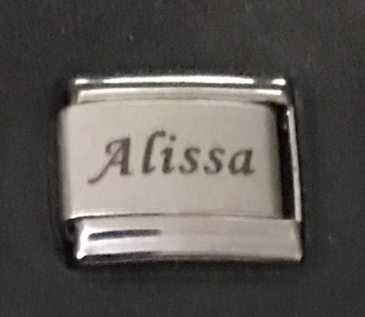 Alissa Laser ITALIAN CHARM Name Link 9MM
