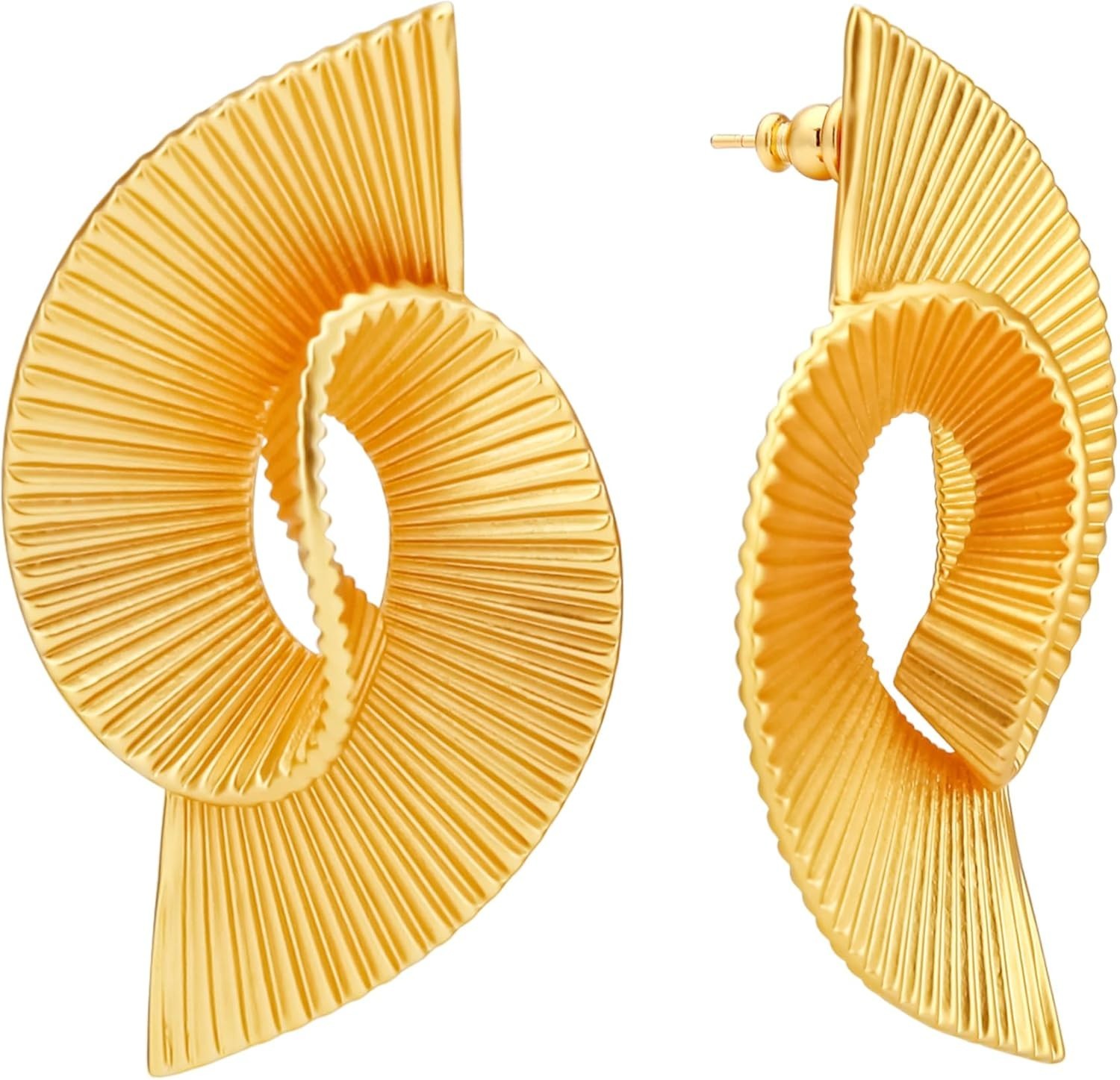 Exaggerated 18K Gold Dangle Earrings for Women – Ideal Gift for Any Occasion