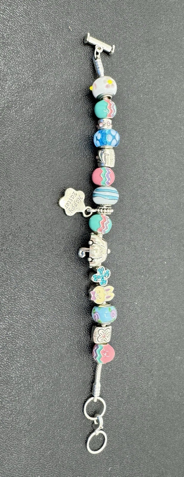 Willabee and Ward Monthly Charm Bracelet APRIL Silver Easter Bunny