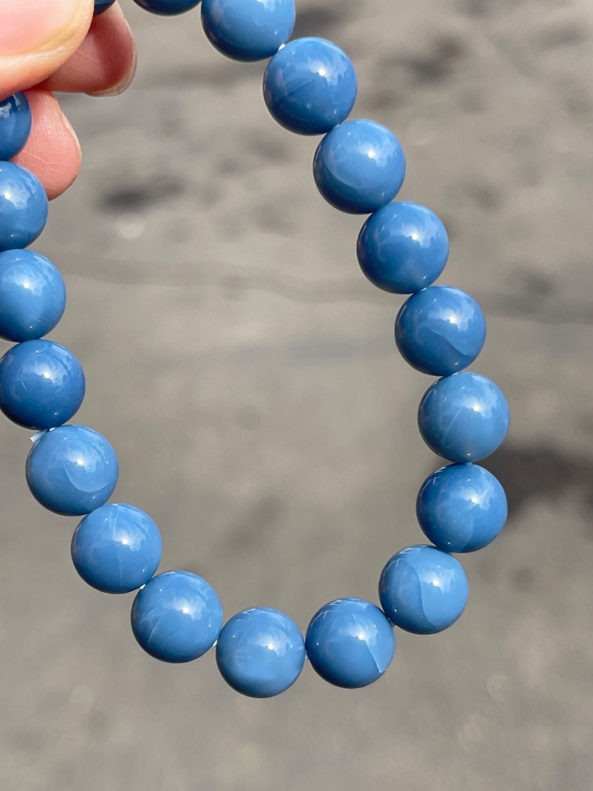 Owyhee Blue Opal Rare Natural Bead Crystal Gemstone 9mm