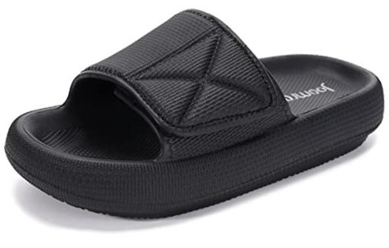 Slides for Women and Men 13.5-14.5 Women/11.5-12.5 Men Adjustable | Black