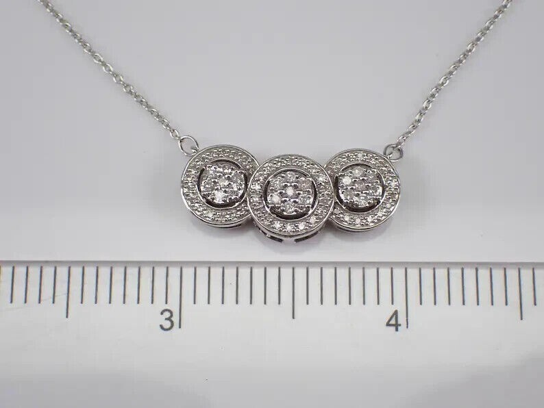 2Ct Round Cut Simulated Diamond Gorgeous Halo Pendant In 14K White Gold Plated
