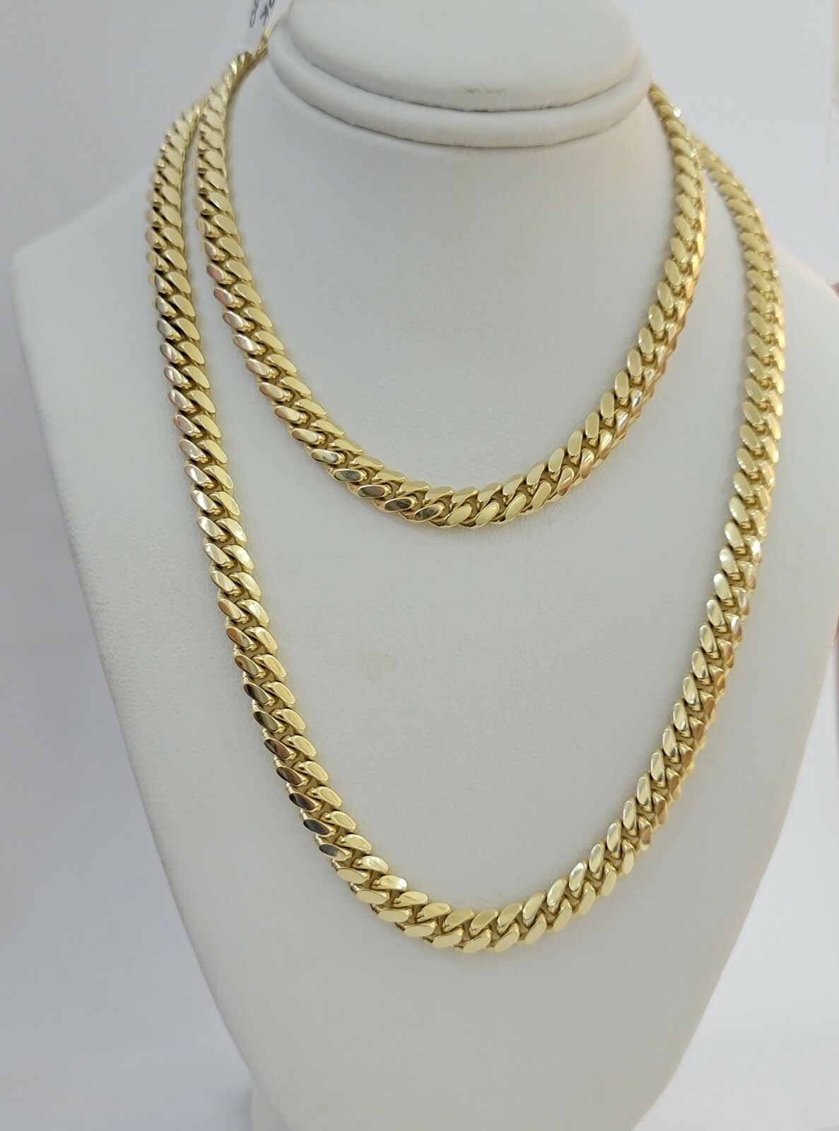 Solid 10k Gold Miami Cuban Link Chain Necklace 6mm 20″/22″ Men 10kt Yellow Gold