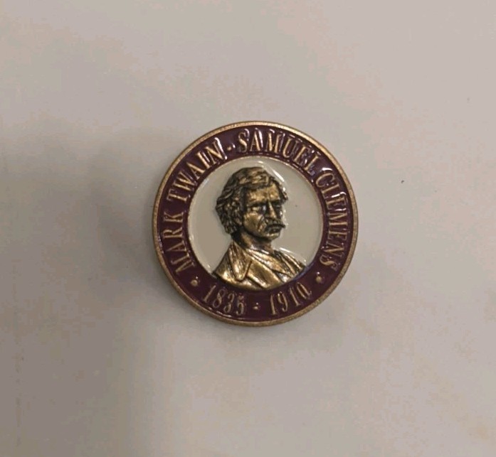 Vintage Mark Twain Lapel Pin L.W. Bristol Enamel Made In USA CSA