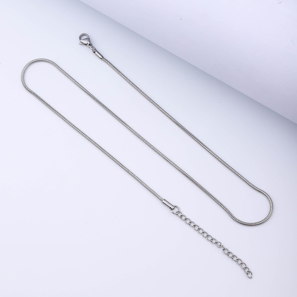Stainless Steel Silver Gold Round Snake Chain Necklace Anti Tarnish w 2″Extender