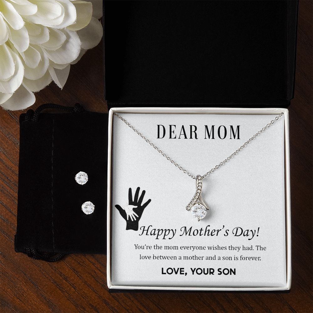 Mother Necklace from son, Mother’s Day Gift, Christmas Birthday Gift for mom
