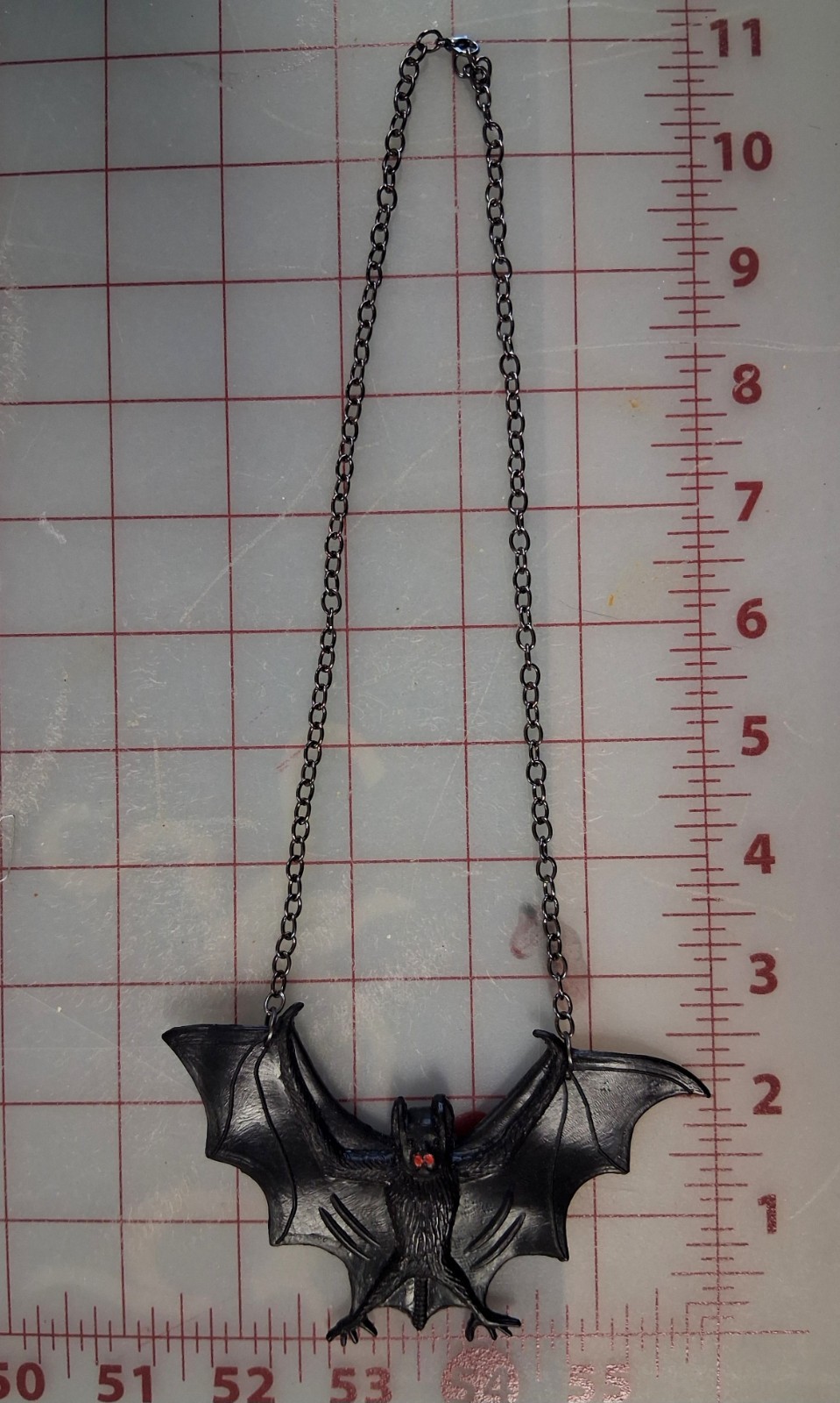 Halloween Vampire Bat Statement Necklace Goth Whimsical Costume Jewelry