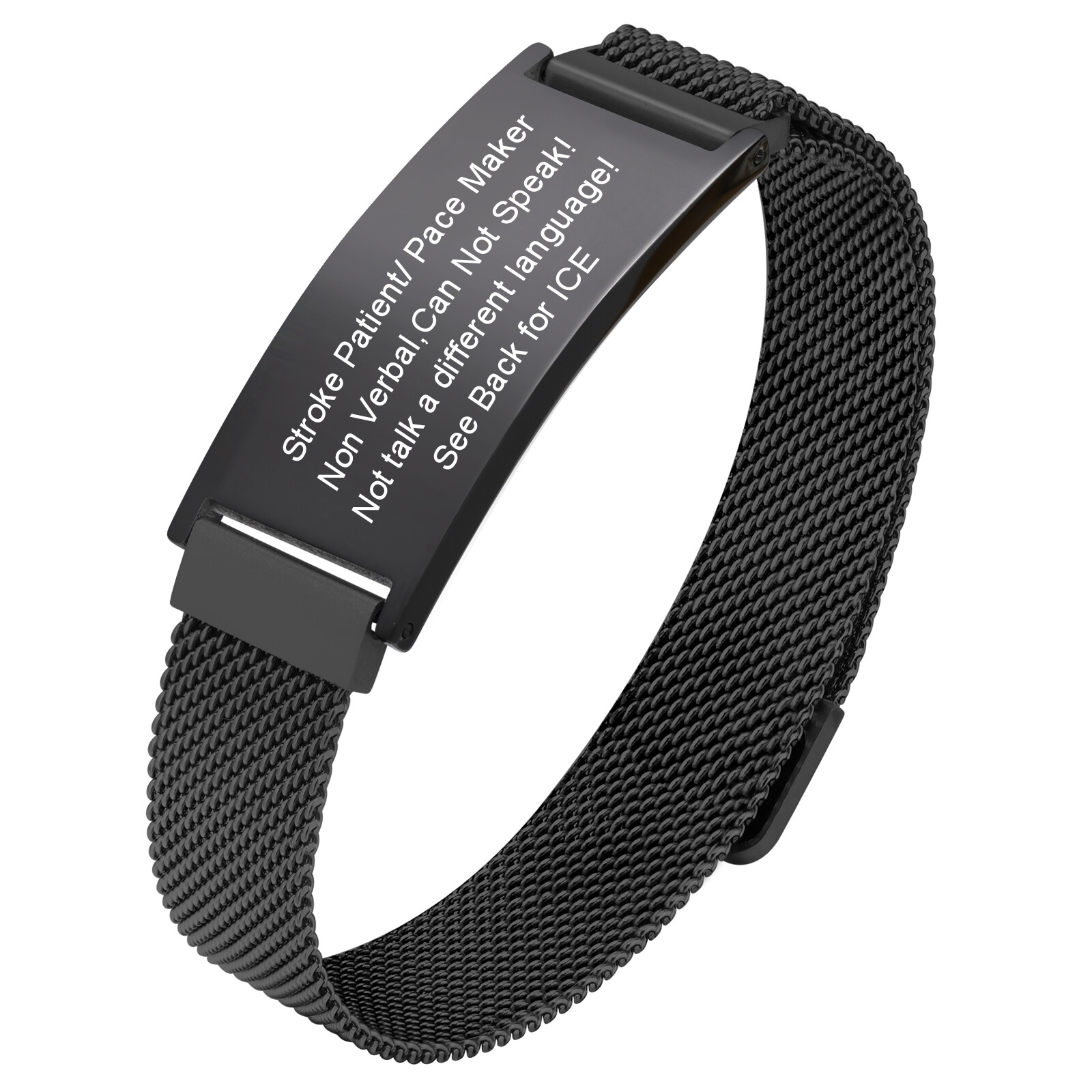 Personalized Medical Alert ID Bracelet Emergency Bangle Wristband Custom Engrave