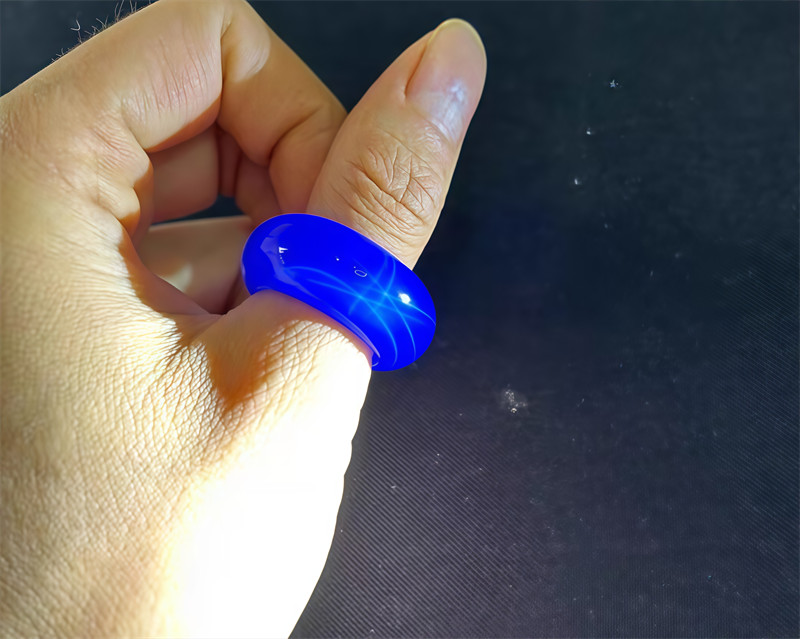 Top Lab Created Light Blue Star Sapphire Ring.You can make pendant necklaces