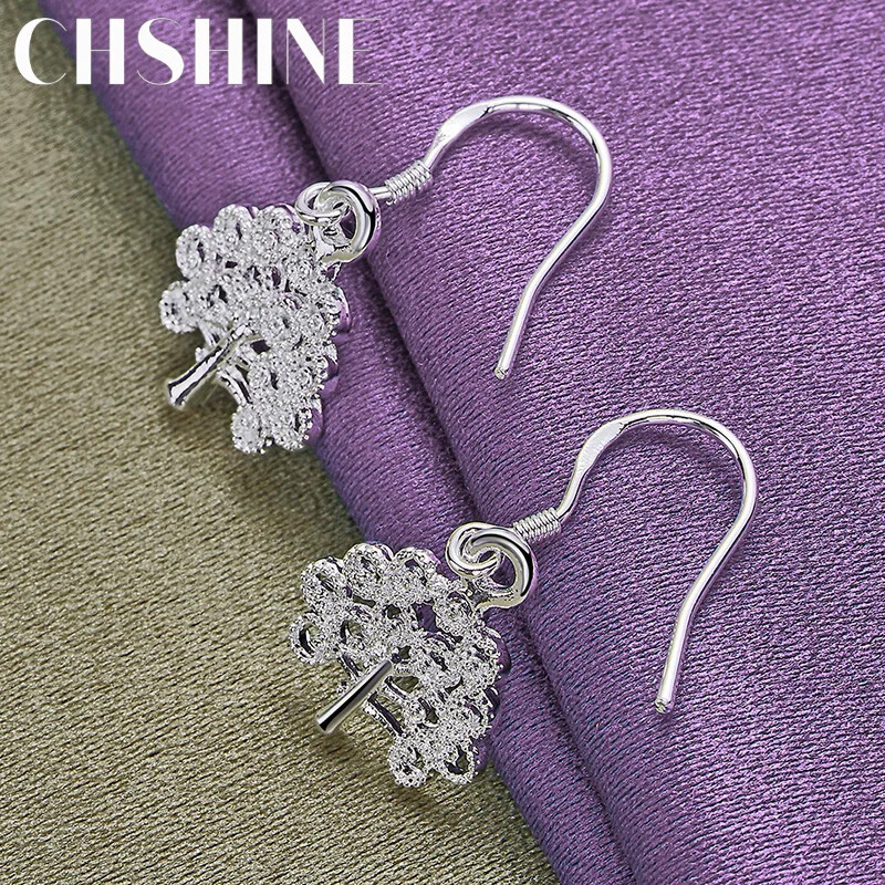 CHSHINE 925 Sterling Silver Tree Earrings For Women Fashion Charm Jewelry