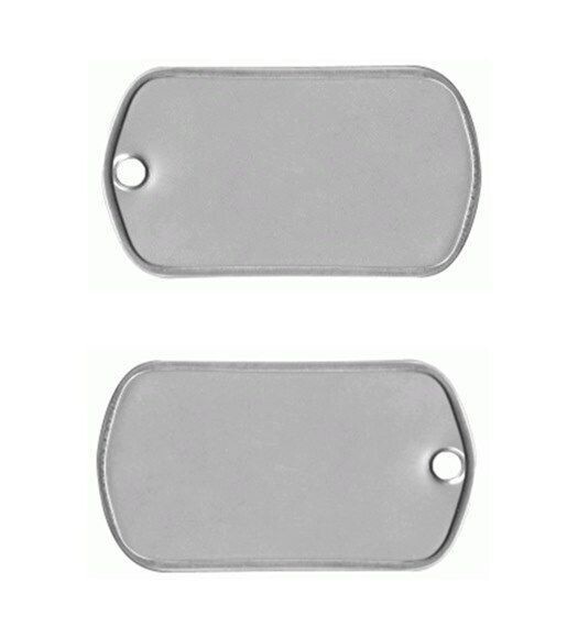100 NEW Stainless Steel DOG TAGS Blank ~ MATTE Finish Rolled Edges Military Spec
