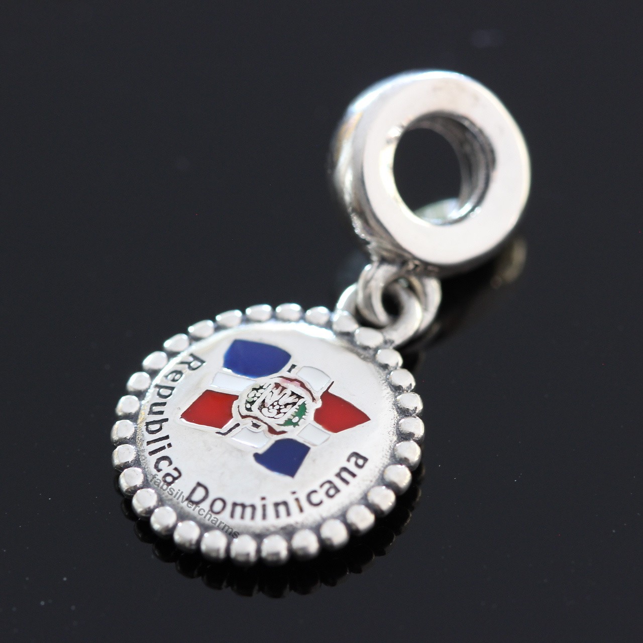 Authentic Pandora Dominican Republic Country Flag Exclusive