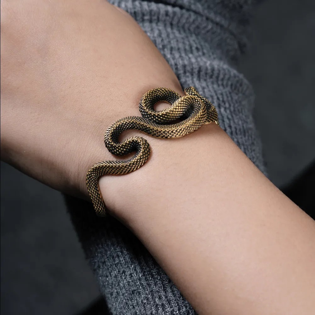 Viper Oath Cuff Bracelet, Snake Jewelry, Christmas Gifts