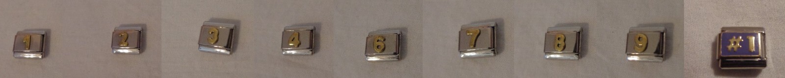 9 MM ITALIAN MODULAR CHARM BRACELET LINK SPORTS FAMILY FUN LOVE ALPHABET NUMBER