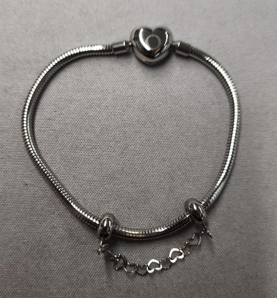 Gnoce Basic Snake Chain Bracelet & Safety Chain 7.5″