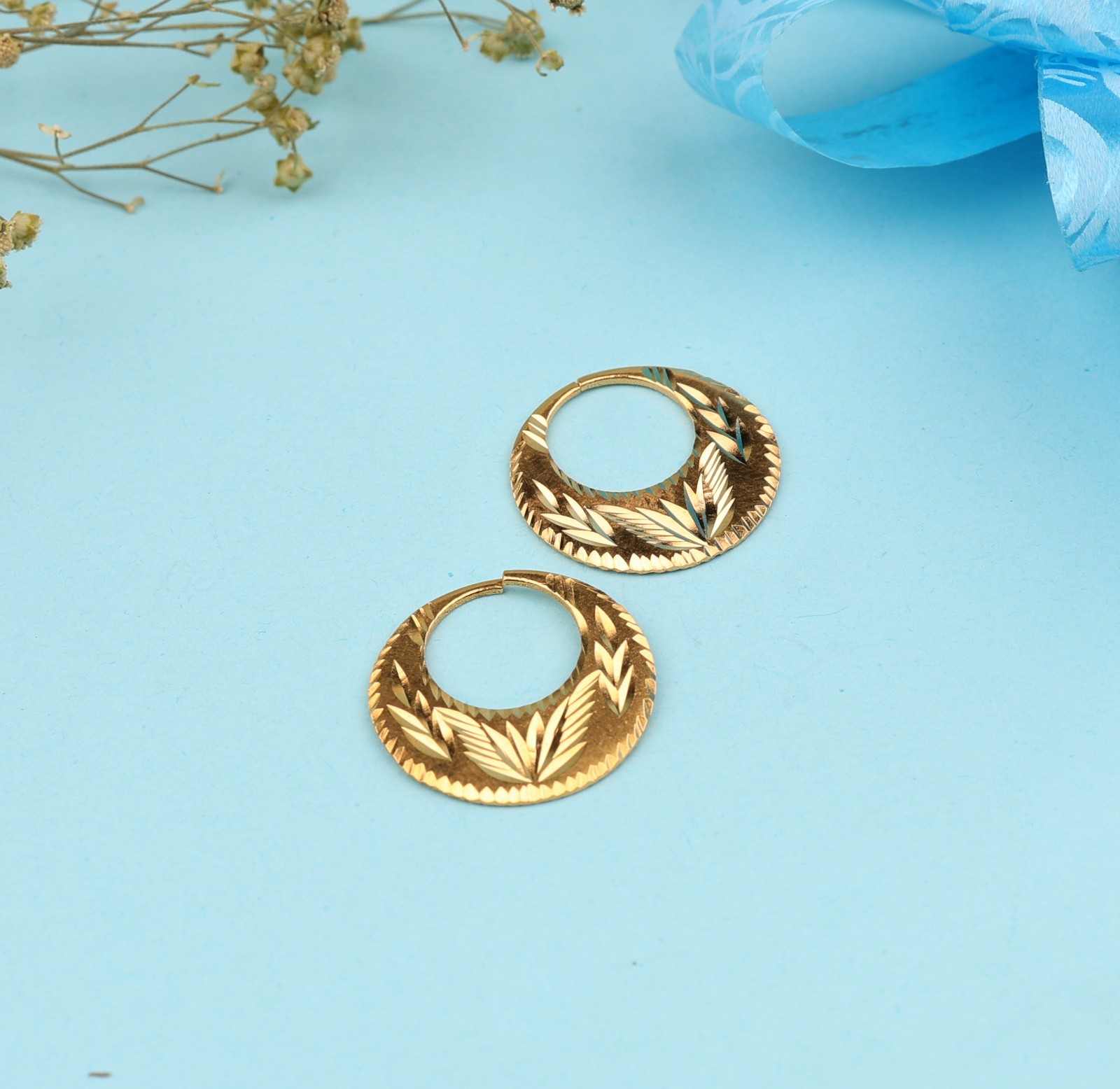 CLASSIC PUNJABI NATTIYAN 18 K GOLD PLATED EARRING FOR MEN BOYS EARRINGS u576